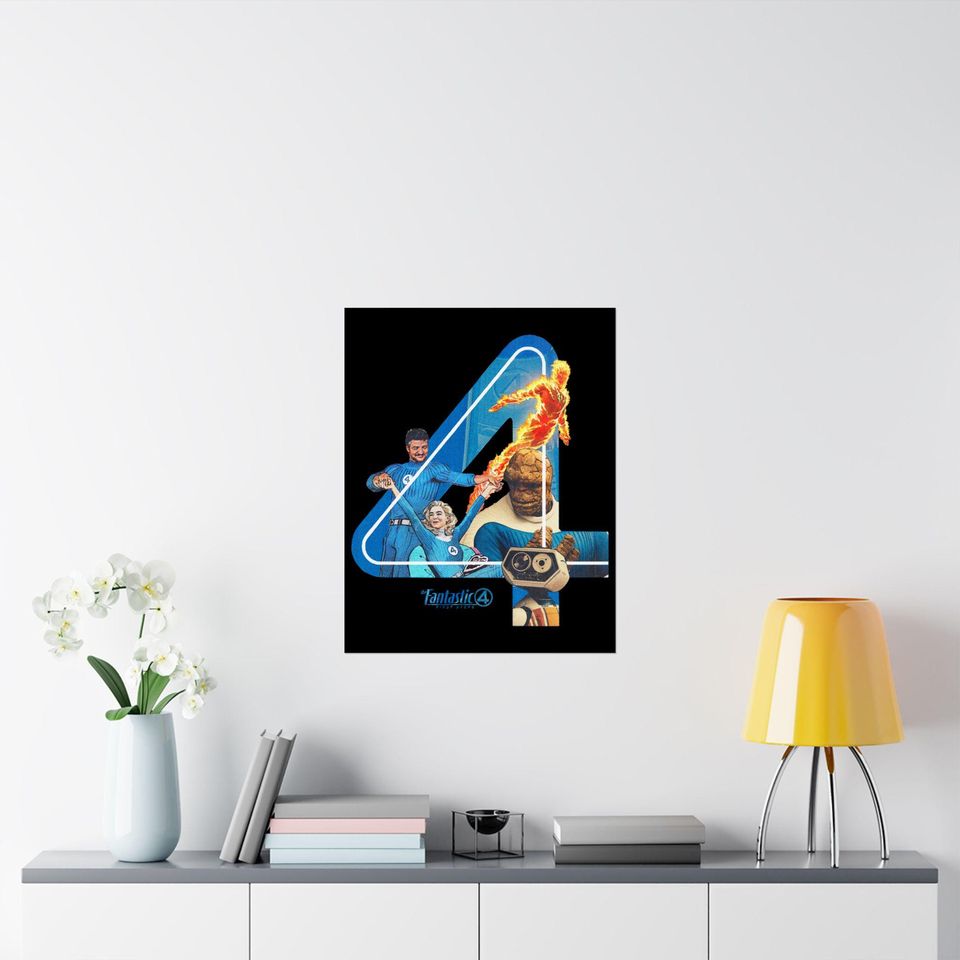 The Fantastic Four First Steps Vintage Graphic Poster