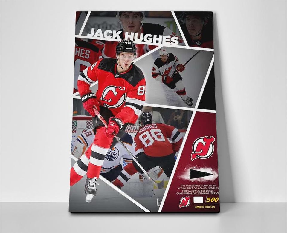 Jack Hughes Paper Poster