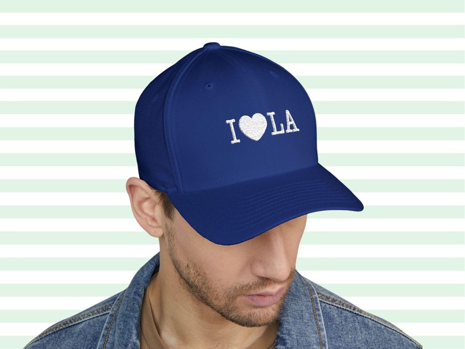 I LOVE LA | Embroidered Structured Baseball Hat