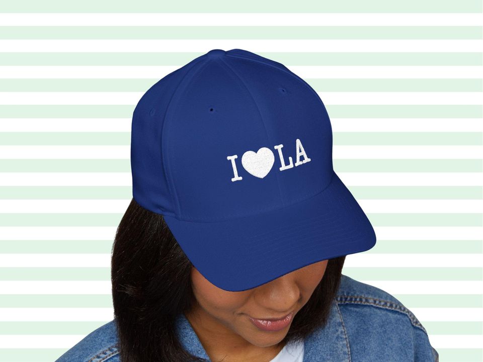 I LOVE LA | Embroidered Structured Baseball Hat