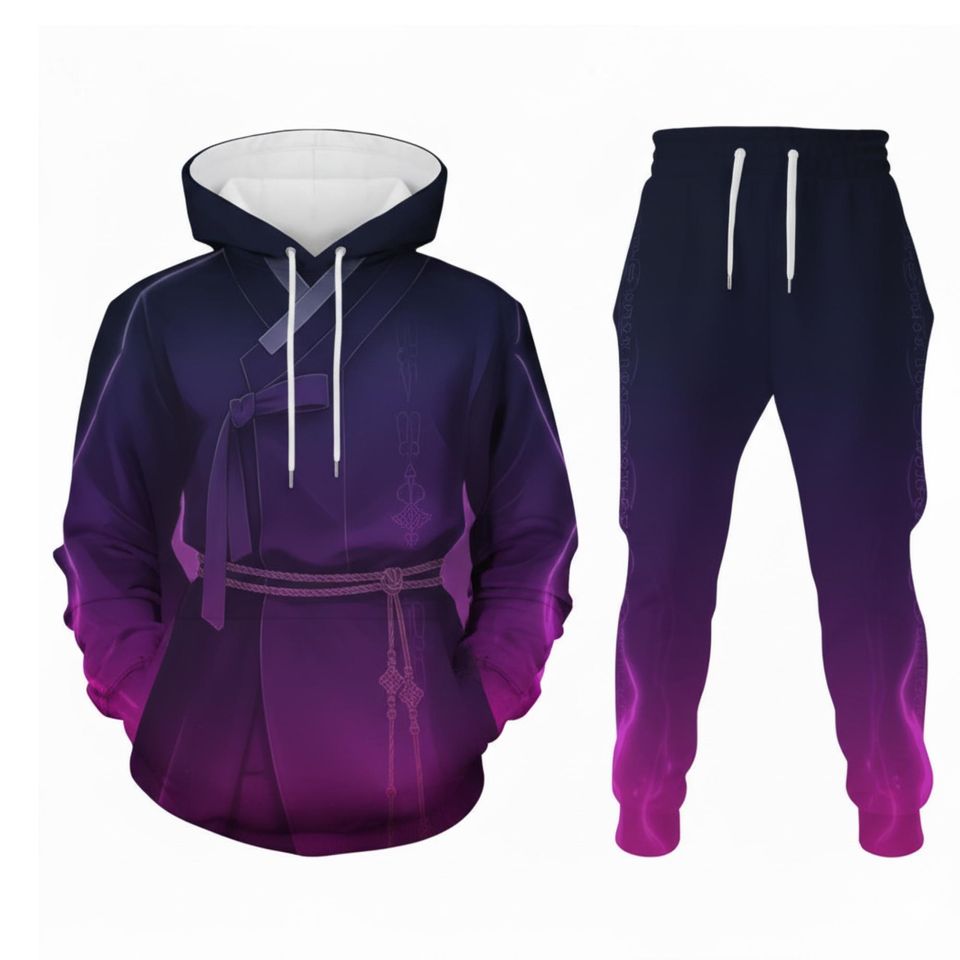 Saja Boys Inspired 3D Hoodie Jogger Set, Cyber Idol Outfit