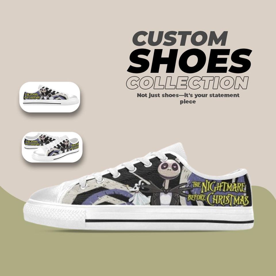 The Nightmare Before Christmas Design Low top Shoes Comfortable
