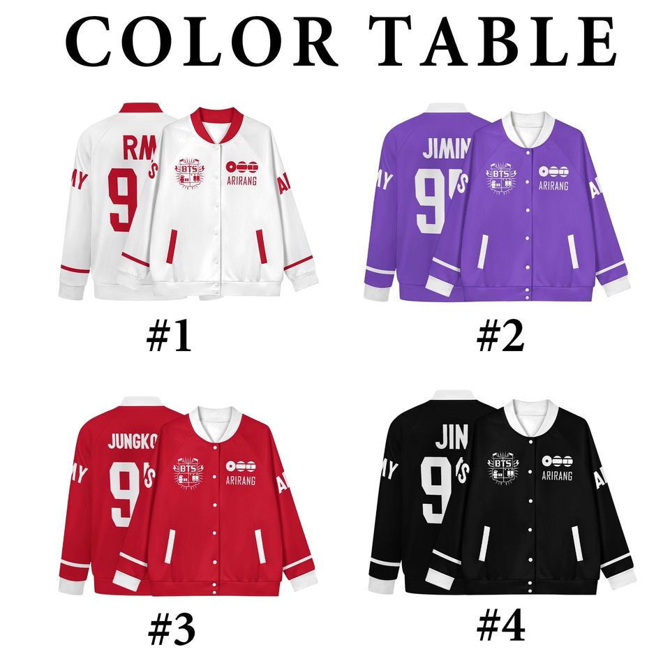 Custom BTS Baseball Jacket, Kpop Army World Tour Shirt, Bangtan Fan Merch, BTS Varsity Jacket For Army, Bangtan Comeback 2026 Gift For Her