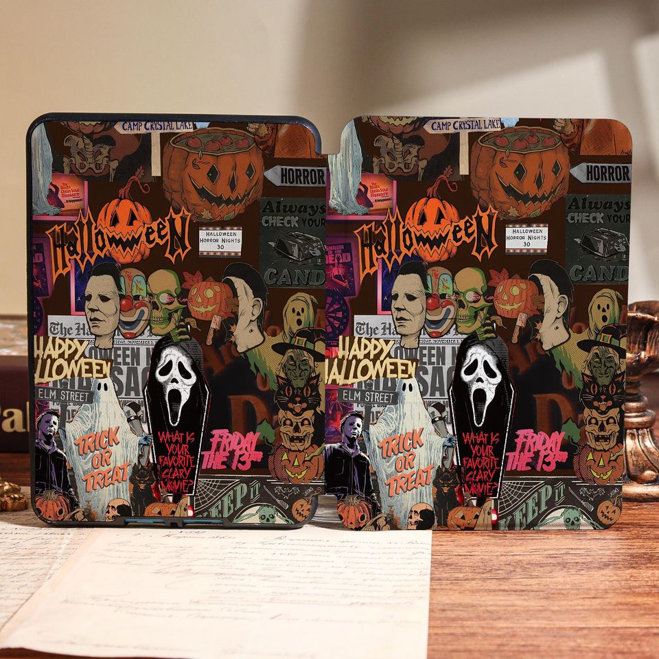Halloween Horror Collage Kindle Case