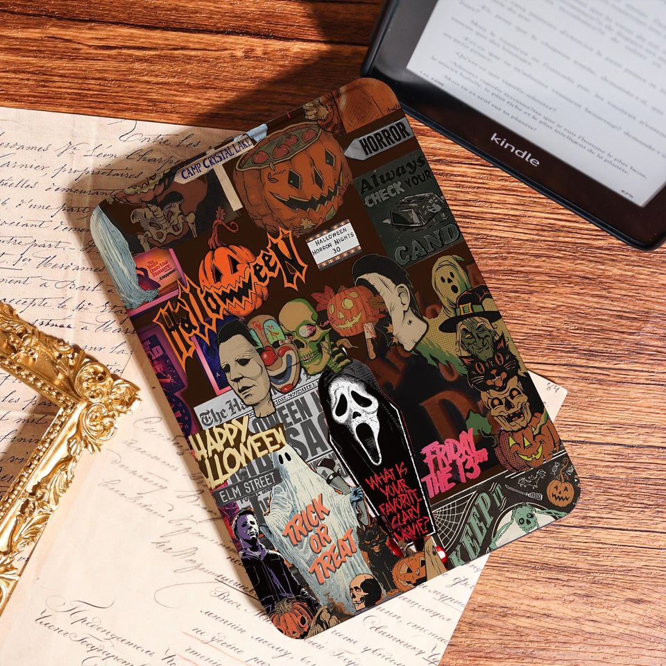 Halloween Horror Collage Kindle Case