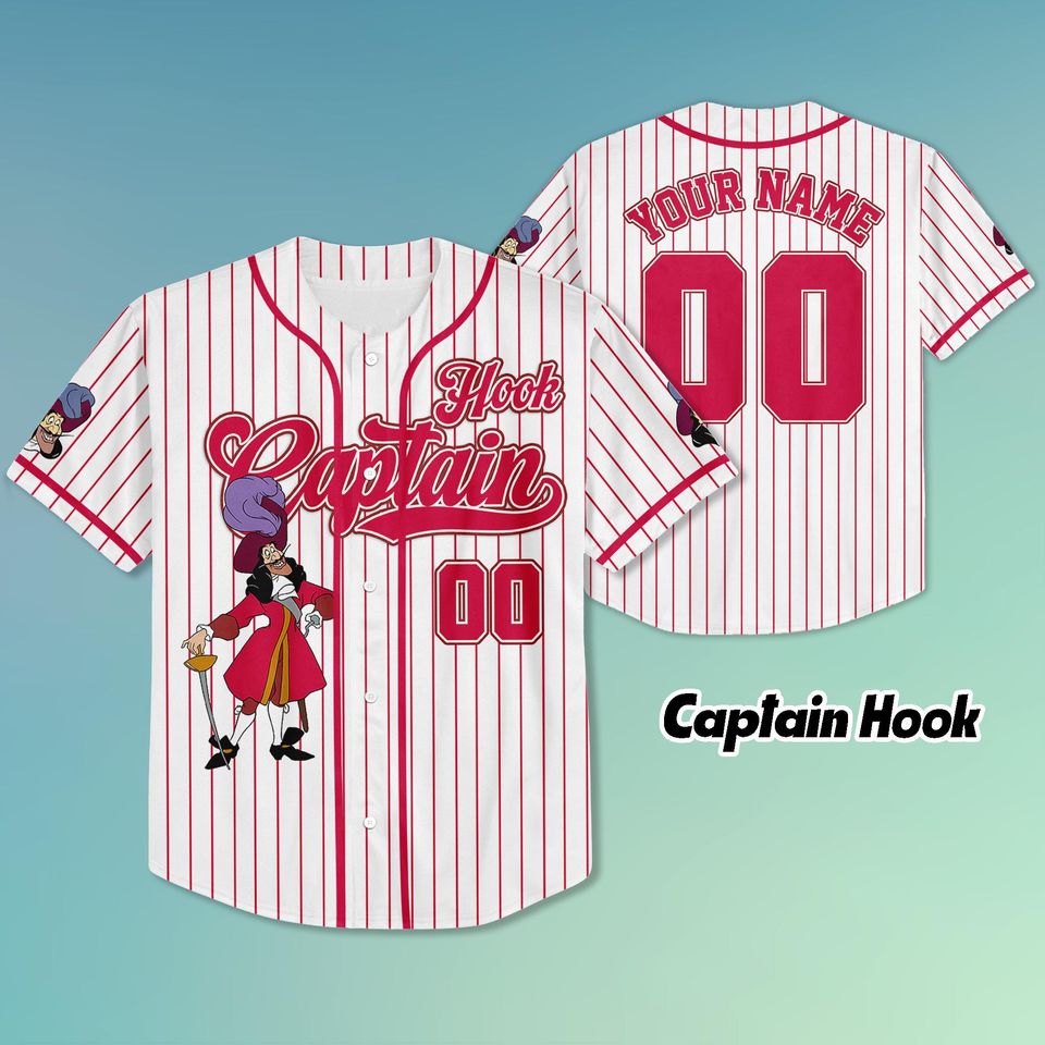 Personalized Peter Pan Baseball Jersey, Disney Peter Pan Jersey, Disneyland Baseball Team Outfit, Gift for Fans