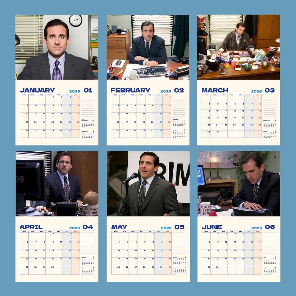 The Office US Wall Calendar 2026 - Michael Scott & Dw Schrute Vertical Wall Calendar