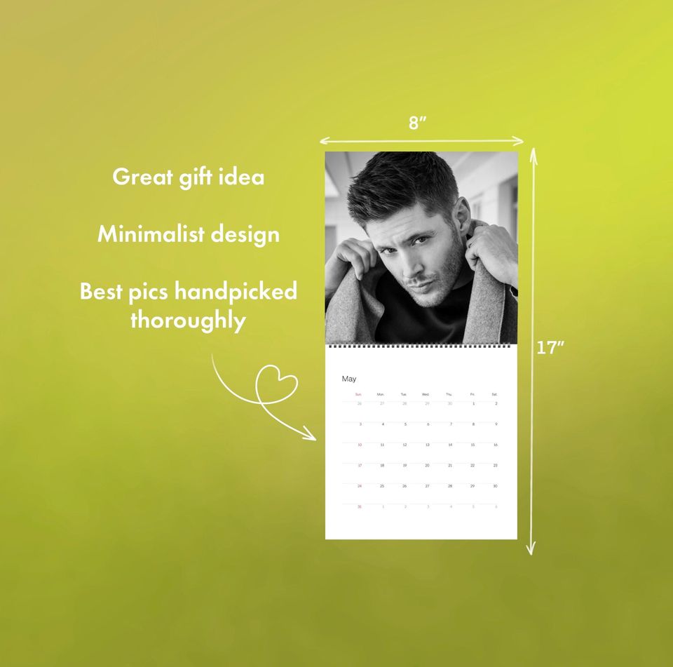 Jensen Ackles 2026 Wall Calendar