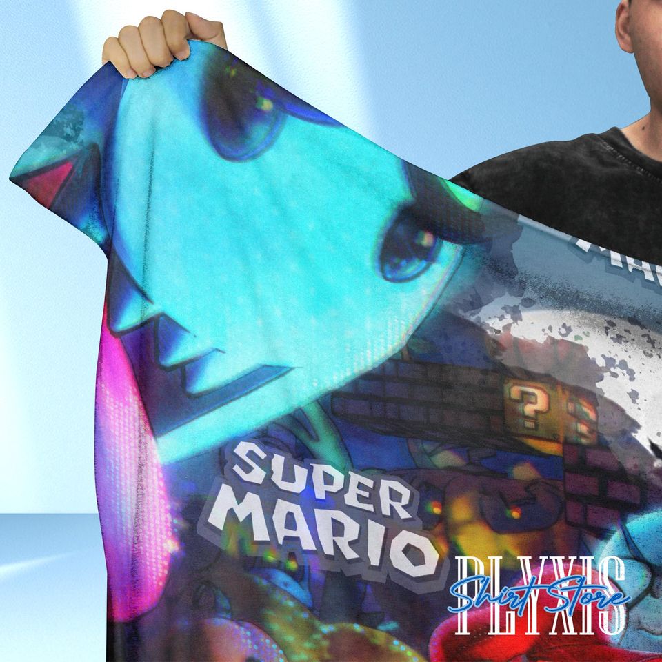 Super Mario Fleece Blanket - Plush Gamer Throw for Home Decor