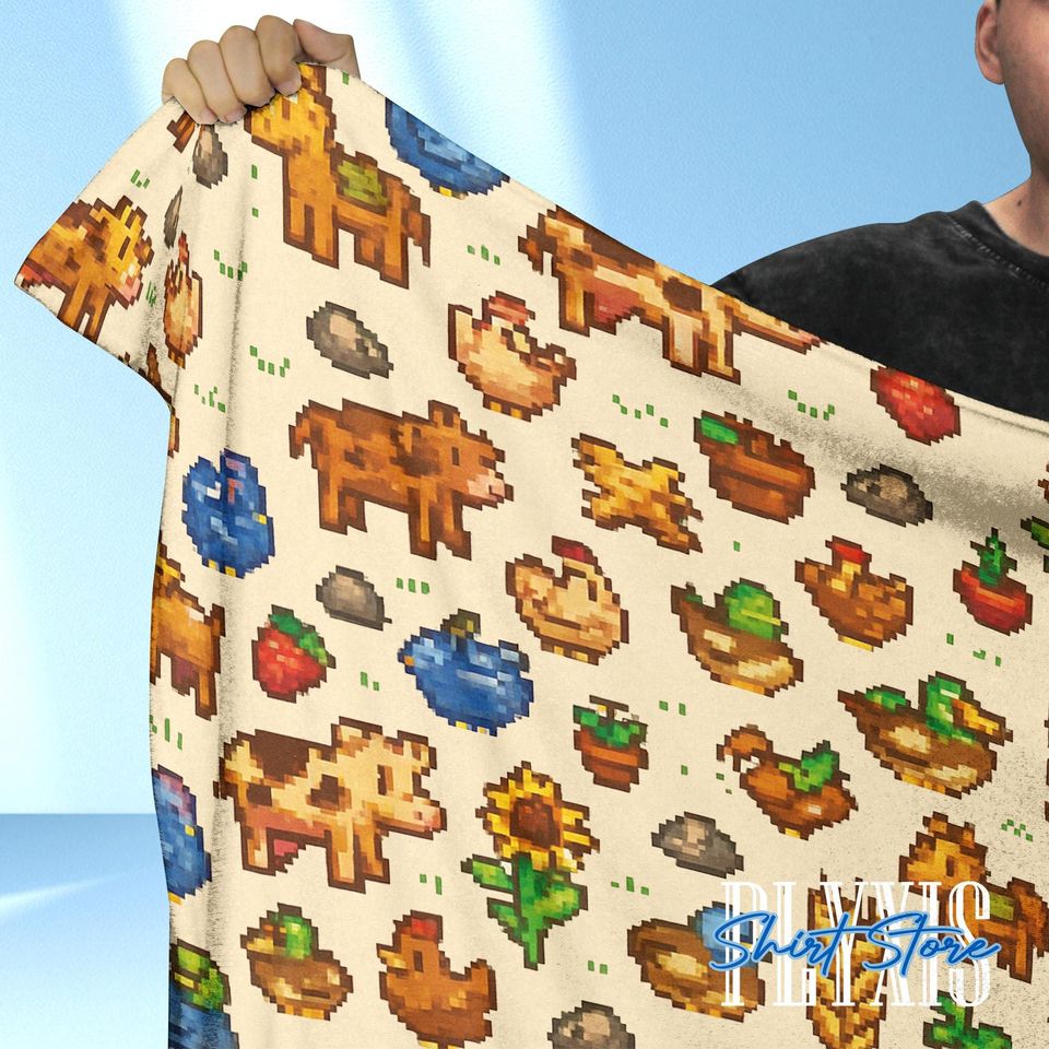 Stardew Valley Fleece Blanket Cozy Gamer Throw