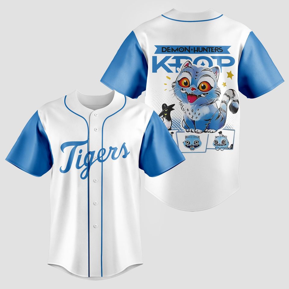 KPop Demon Hunters Derpy Tiger Jersey  Derpy Tiger and Bird Graphic Tee