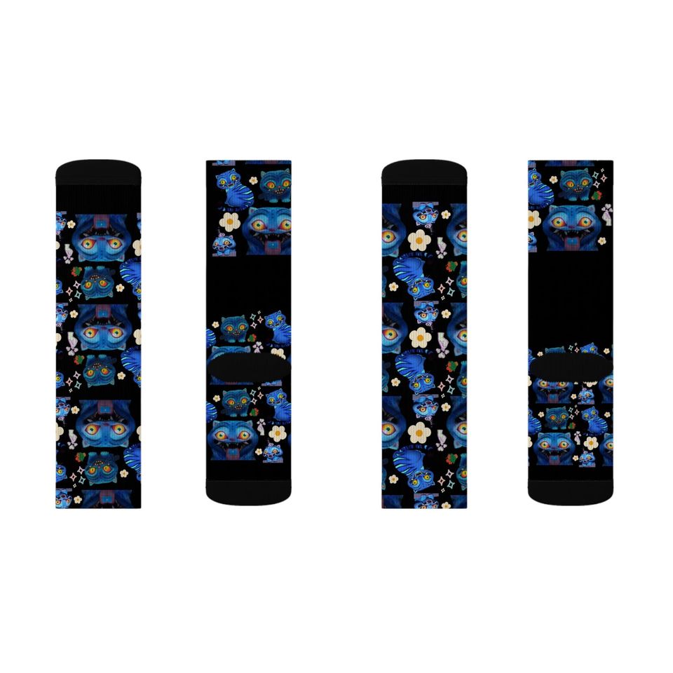 Derpy Tiger Kpop Demon Hunters Socks for cute sleepy time