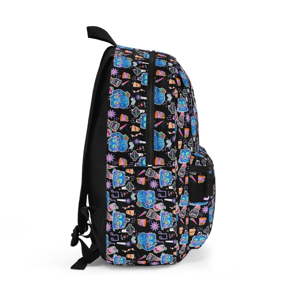 Derpy Tiger Pattern Kpop Backpack with Water Bottle Holder