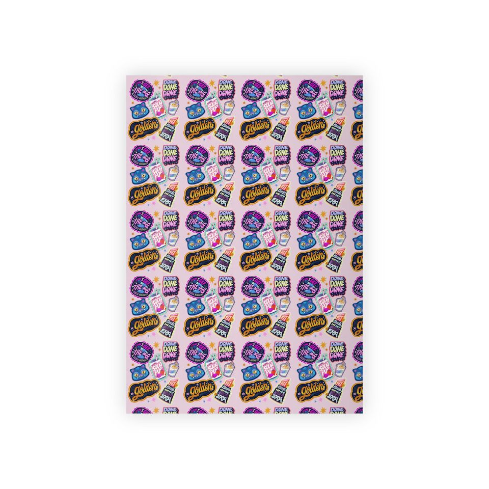Kpop Huntrix Gift Wrap: Colorful Artsy Wrapping Paper Roll