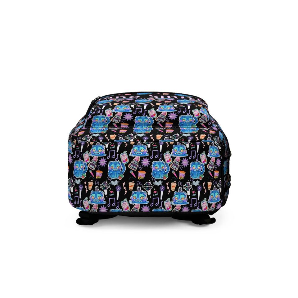 Derpy Tiger Pattern Kpop Backpack with Water Bottle Holder