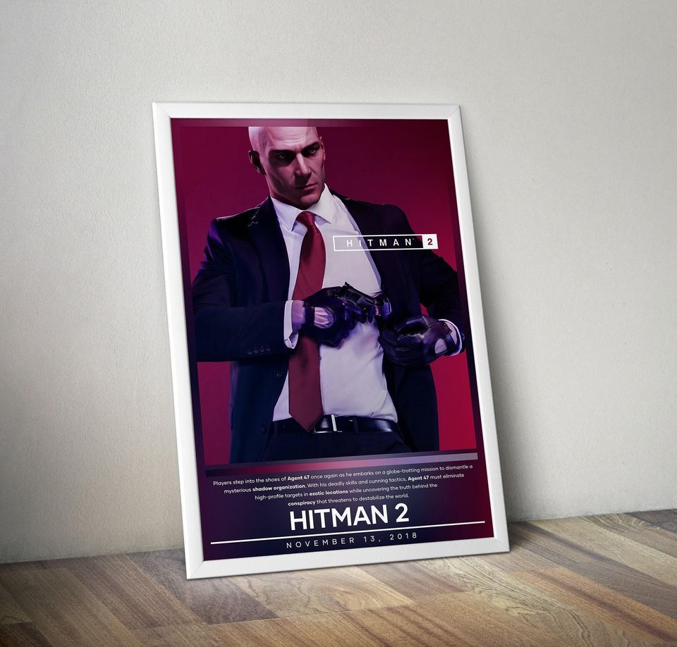 Hitman  Poster | Hitman | Gaming Poster | Video Game Poster | Wall Decor Poster