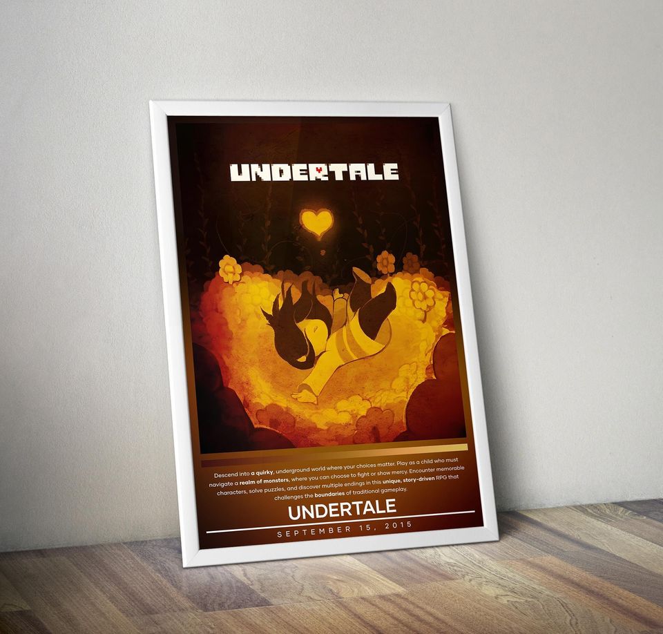 Undertale Poster | Gaming Poster  | Video Game Poster | Wall Decor Poster