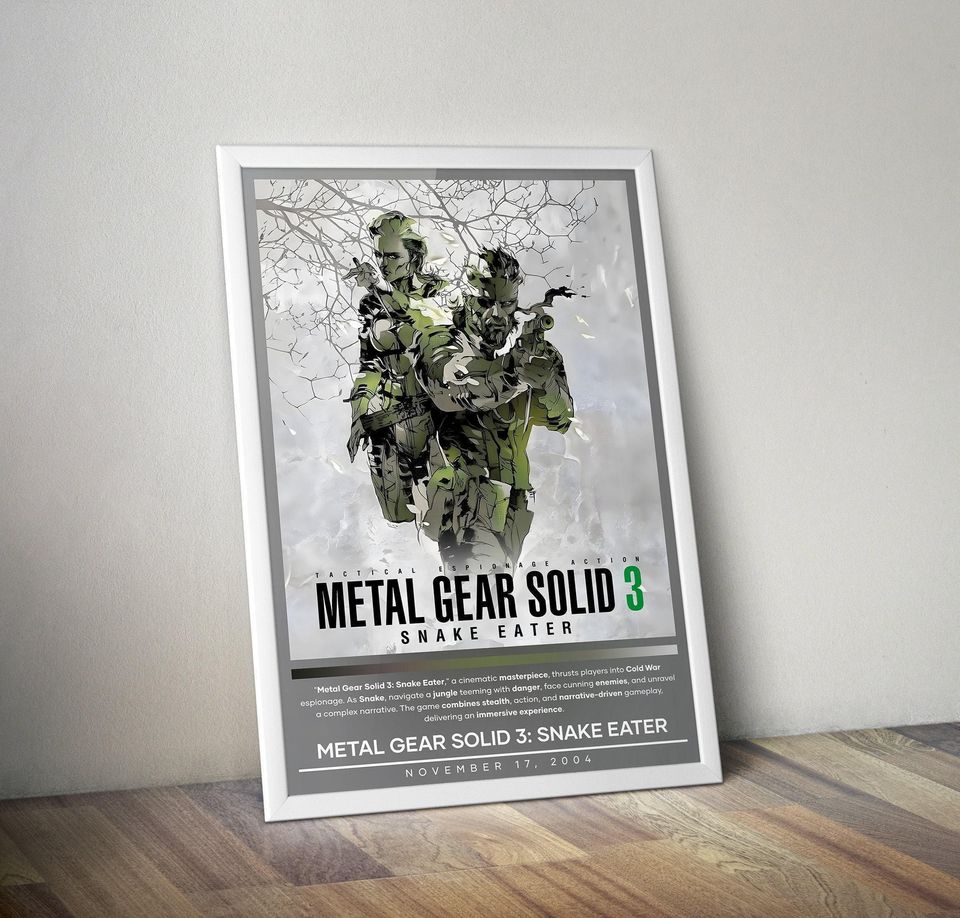 Metal Gear Solid 3: Snake Eater Poster | Metal Gear Solid | Gaming Poster| Video Game Poster | Wall Decor Poster | Wall Art