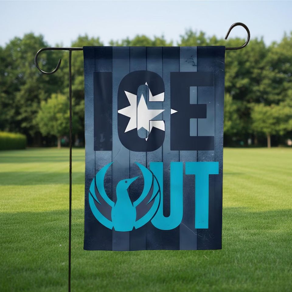 Minnesota Ice Out Garden Flag, North Star Loon Decor