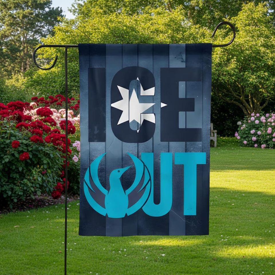 Minnesota Ice Out Garden Flag, North Star Loon Decor