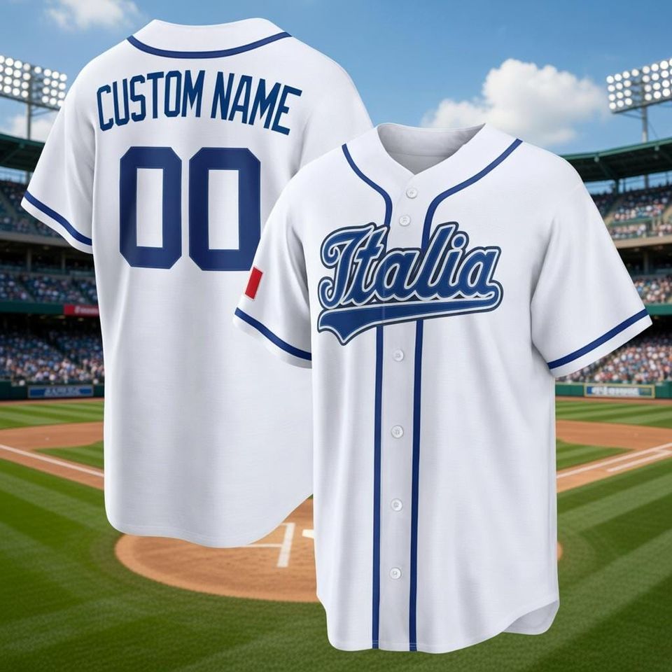 Custom Italia Baseball Jersey, Personalized Name Number Shirt, Italian Pride Uniform