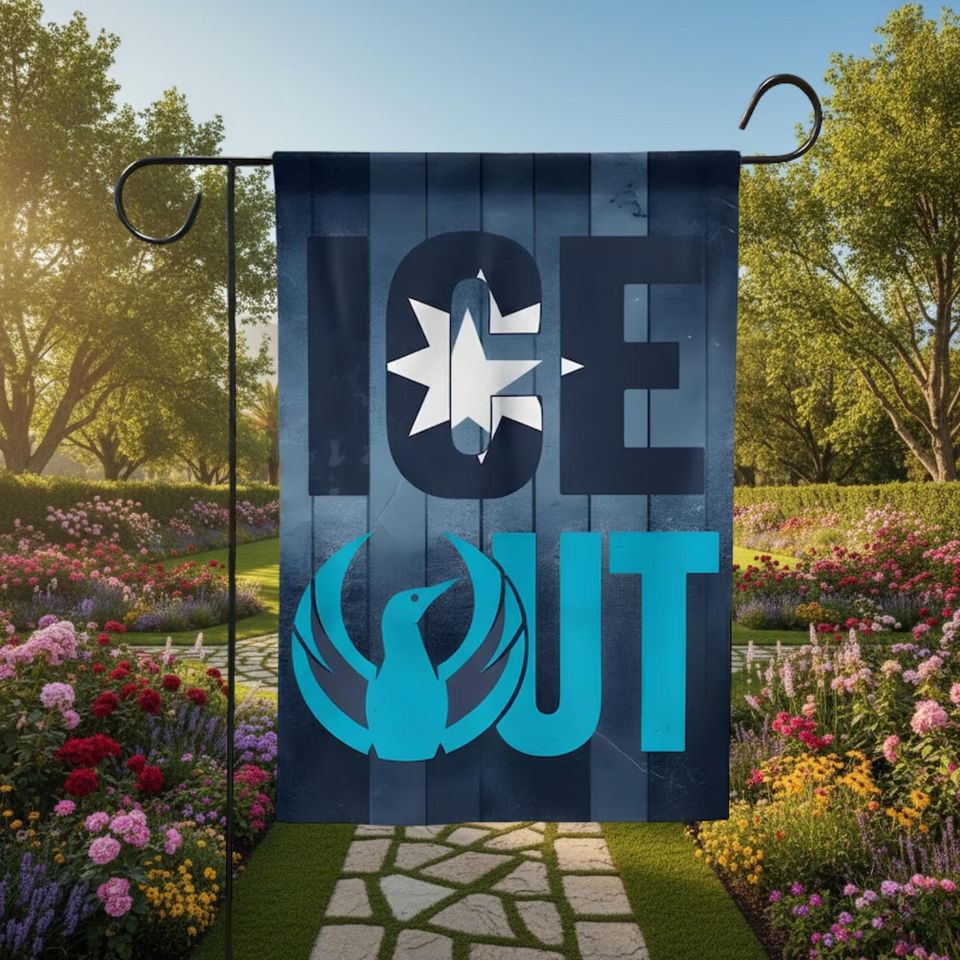 Minnesota Ice Out Garden Flag, North Star Loon Decor