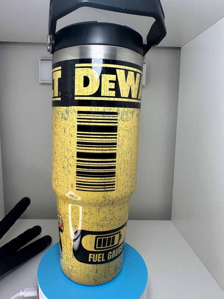 30oz Tools Water Bottle Tumbler with Flip Straw