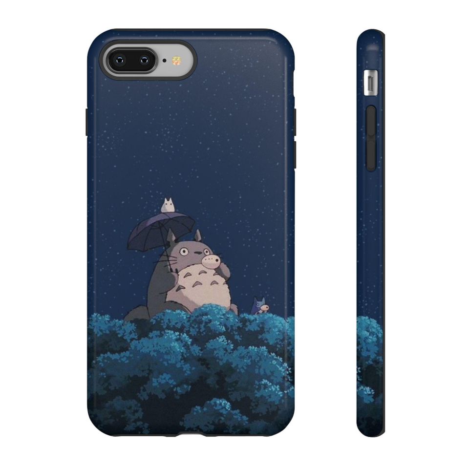 Phone Case, Totoro Anime Tough Case, Ghibli Inspired Hard Cover Shell, Unique Gift for Anime Fans, Iphone Case