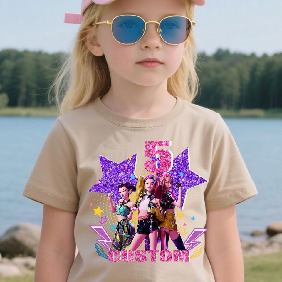 Custom Huntrix Birthday Girl Shirt,Custom It's My Huntrix Birthday Shirt,Personalized Kpop Demon Hunter Birthday Tee,Gift for Huntrix fan
