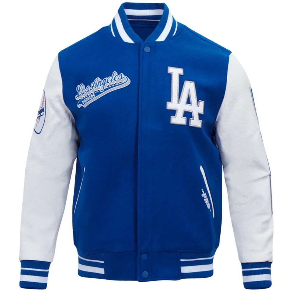 Mens retro dodgers varsity jacket | la bomber jacket