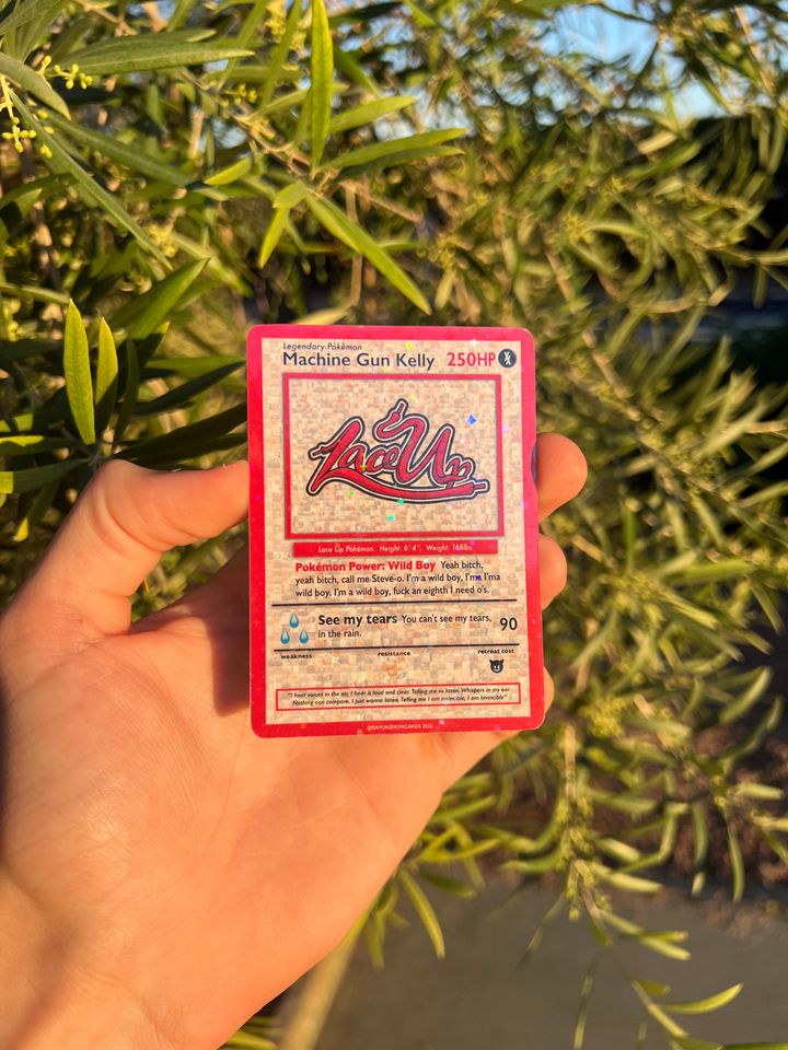 MGK Lace Up Pocket Monster Style Acrylic Card