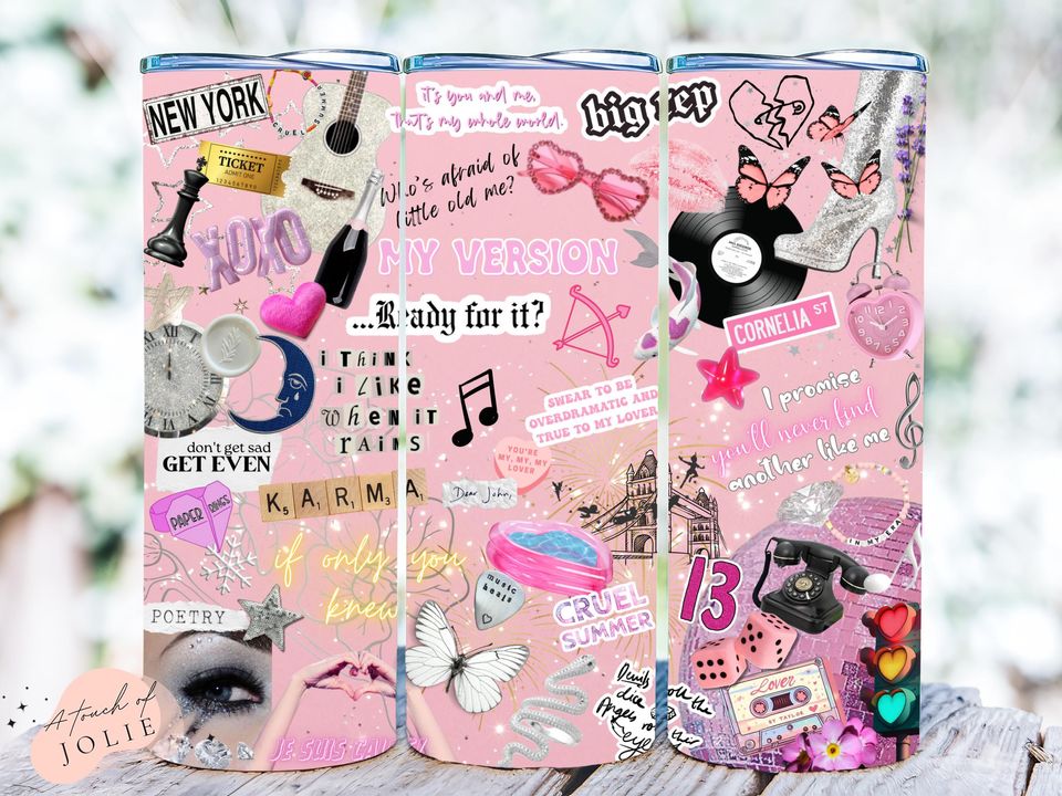 My Version - Pop Singer Inspiration Collage - Tumbler Wrap