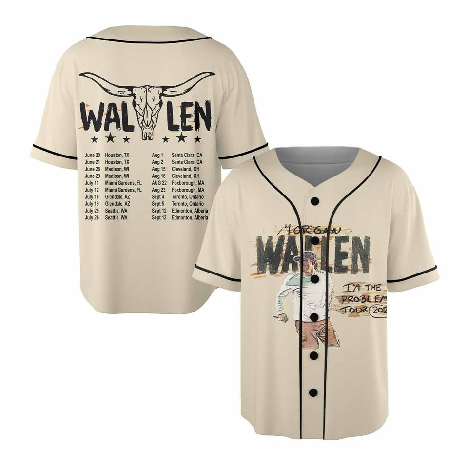 I'm the Problem Tour 2025 Wallen Western Baseball Jersey