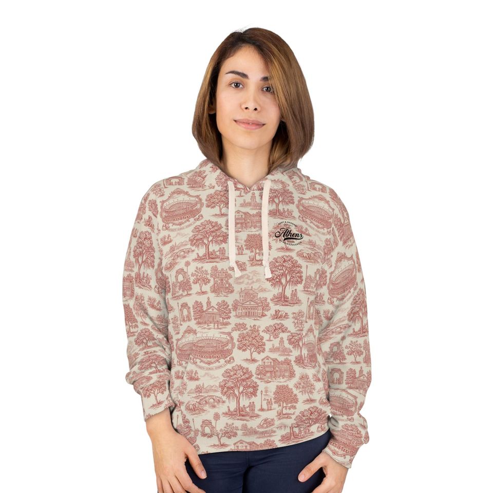 Athens Georgia Toile Hoodie, Unisex Pullover, Football Game Day Loungewear