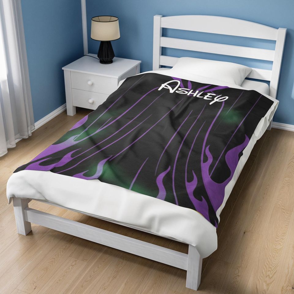 Personalized Female Villains Dress Blanket, Maleficent Ursula Queen of Hearts Blanket, Birthday Gift, WDW Disneyland