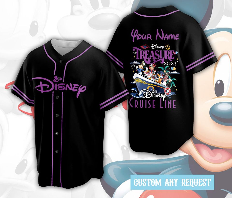 Custom Disneyland Baseball Jersey Disney Vacation Matching