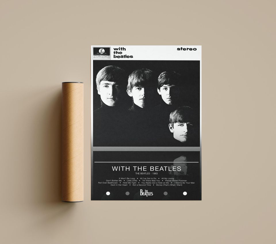 The Beatles Poster | With The Beatles Poster | Album Poster Prints | Wall Decor Posters