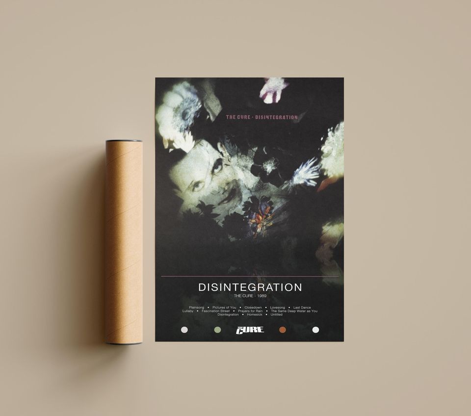 The Cure Poster | Disintegration Poster | Album Poster Prints | Wall Decor Posters