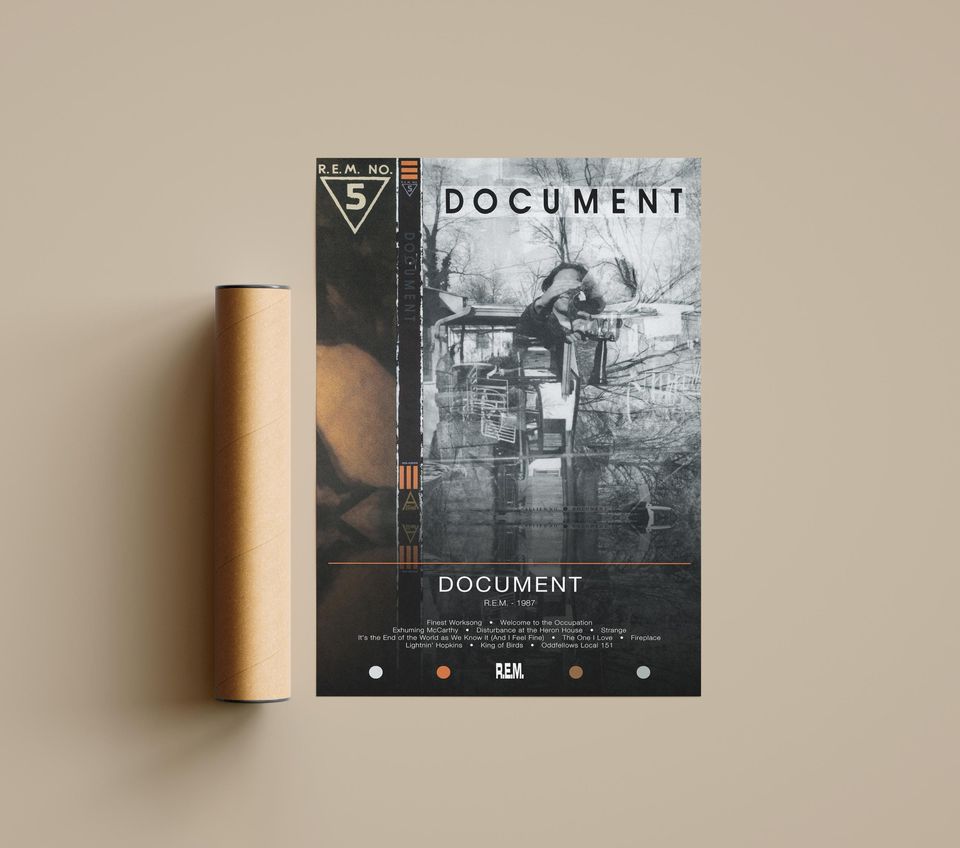 R.E.M Poster | Document Poster | Album Poster Prints | Wall Decor Posters
