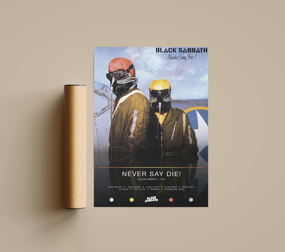 Black Sabbath Poster | Never Say Die! Poster | Album Poster Prints