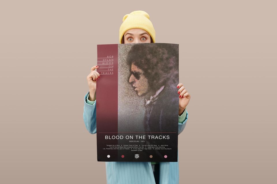 Bob Dylan Poster | Blood on the Tracks Poster | Album Poster Prints | Wall Decor Posters