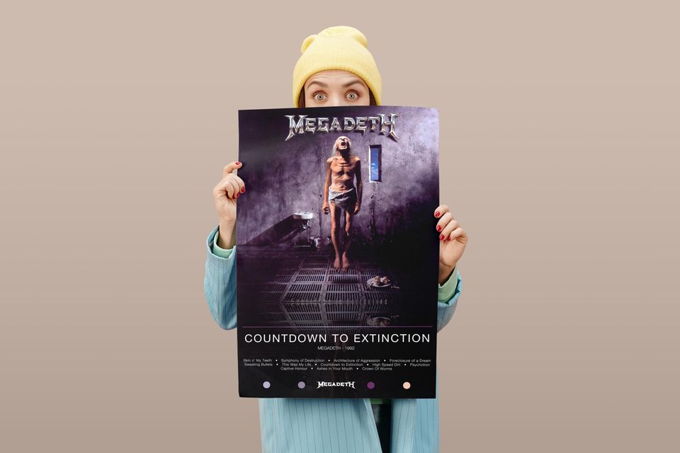 Megadeth Poster | Countdown To Extinction Poster | Album Poster Prints