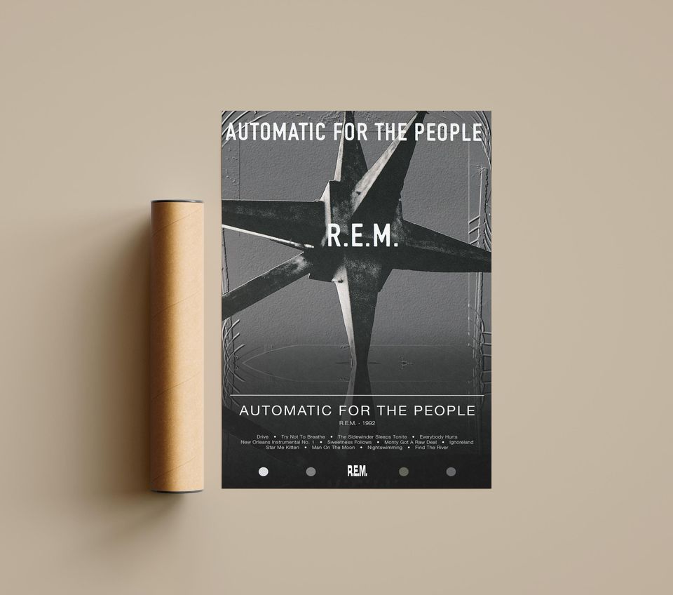 R.E.M Poster | Automatic for the People Poster | Album Poster Prints | Wall Decor Posters