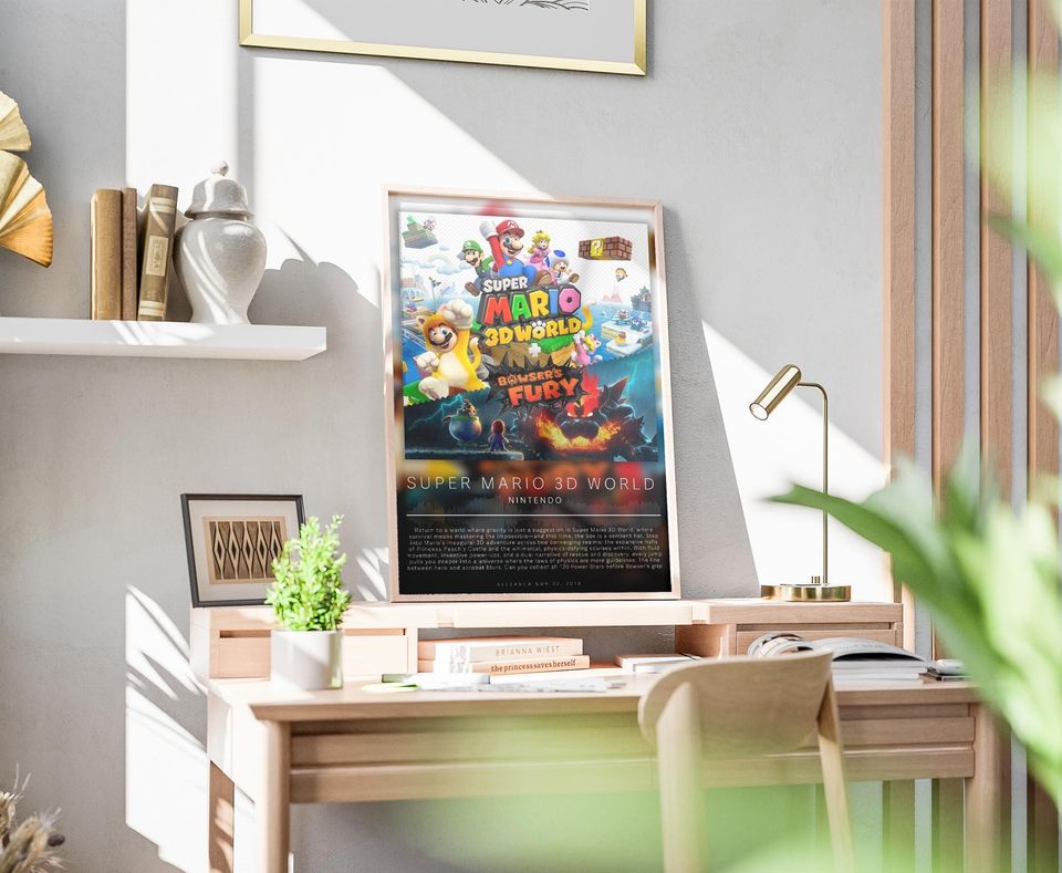 Super Mario 3D World Poster | Gaming Poster | Video Game Prints | Wall Decor Posters | Gaming Gift | Video Game Poster | Gaming Decor