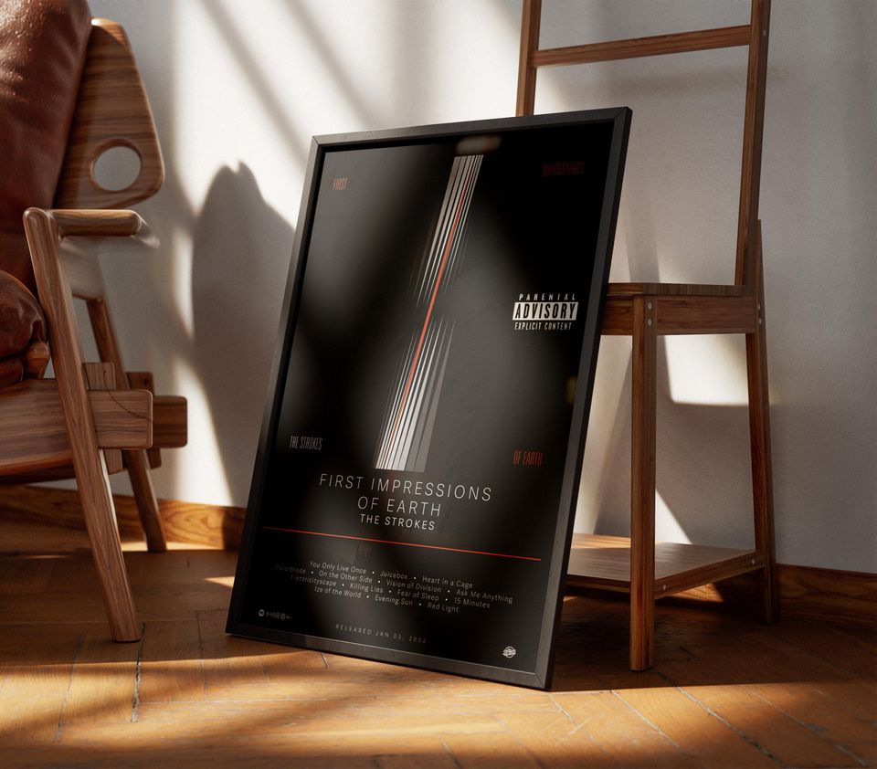 The Strokes Poster | First Impressions On Earth Poster | Album Poster Prints | Wall Decor Posters | Album Cover | Rock Music Poster