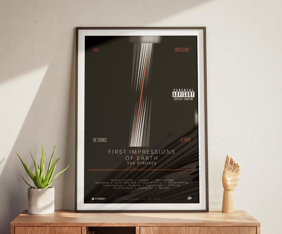 The Strokes Poster | First Impressions On Earth Poster | Album Poster Prints | Wall Decor Posters | Album Cover | Rock Music Poster
