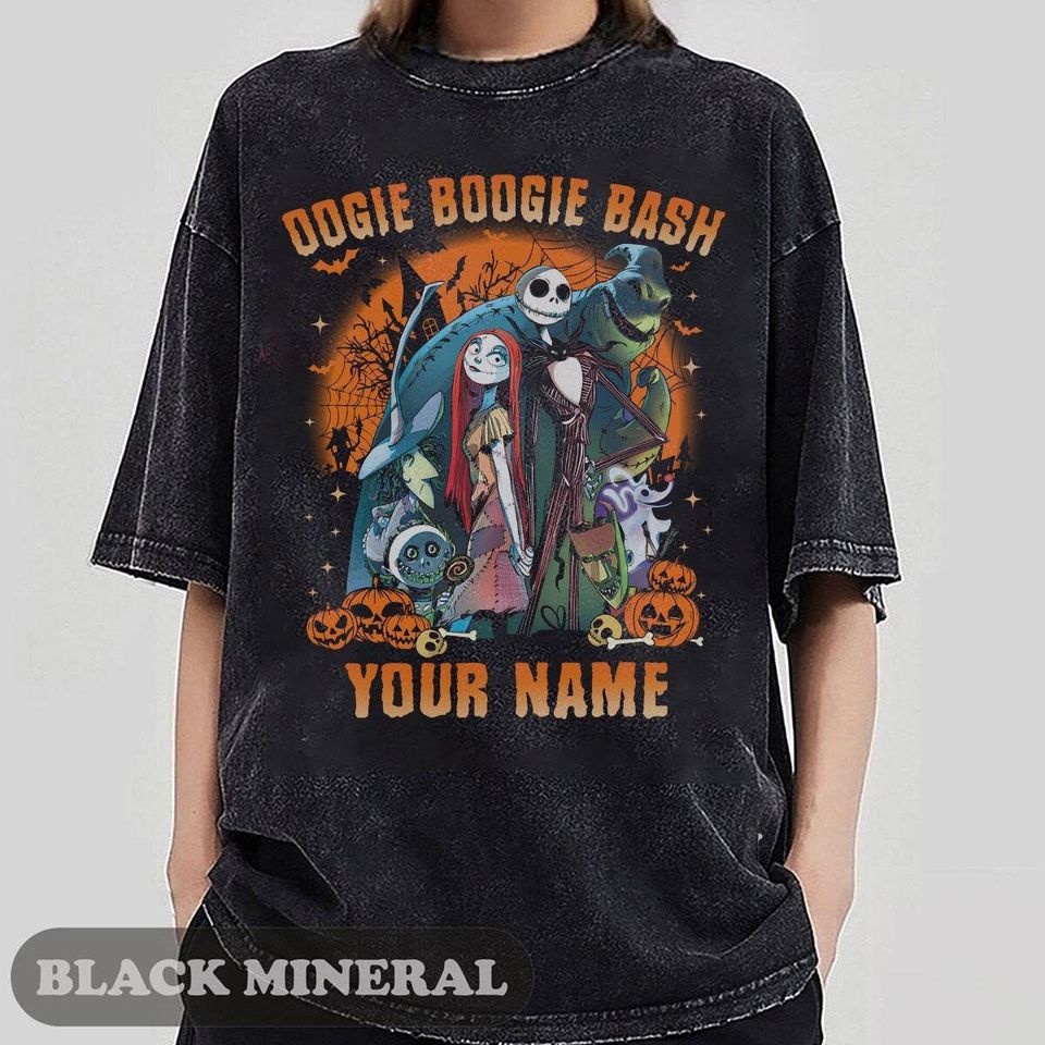 Personalized Oogie Boogie Bash 2024 Mineral Wash Shirts, Disneyland Halloween party Tee