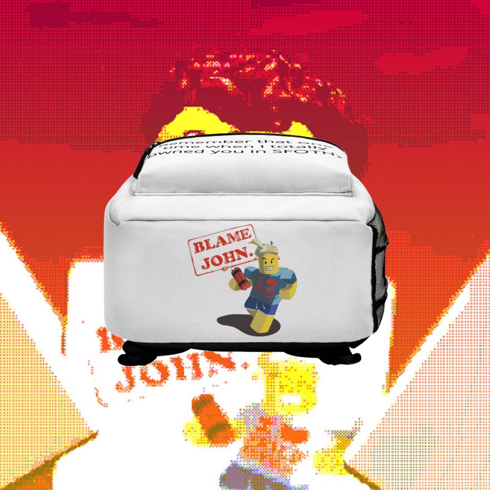 Forsaken Personalized Blame John Backpack with Tee and Gaming Gift