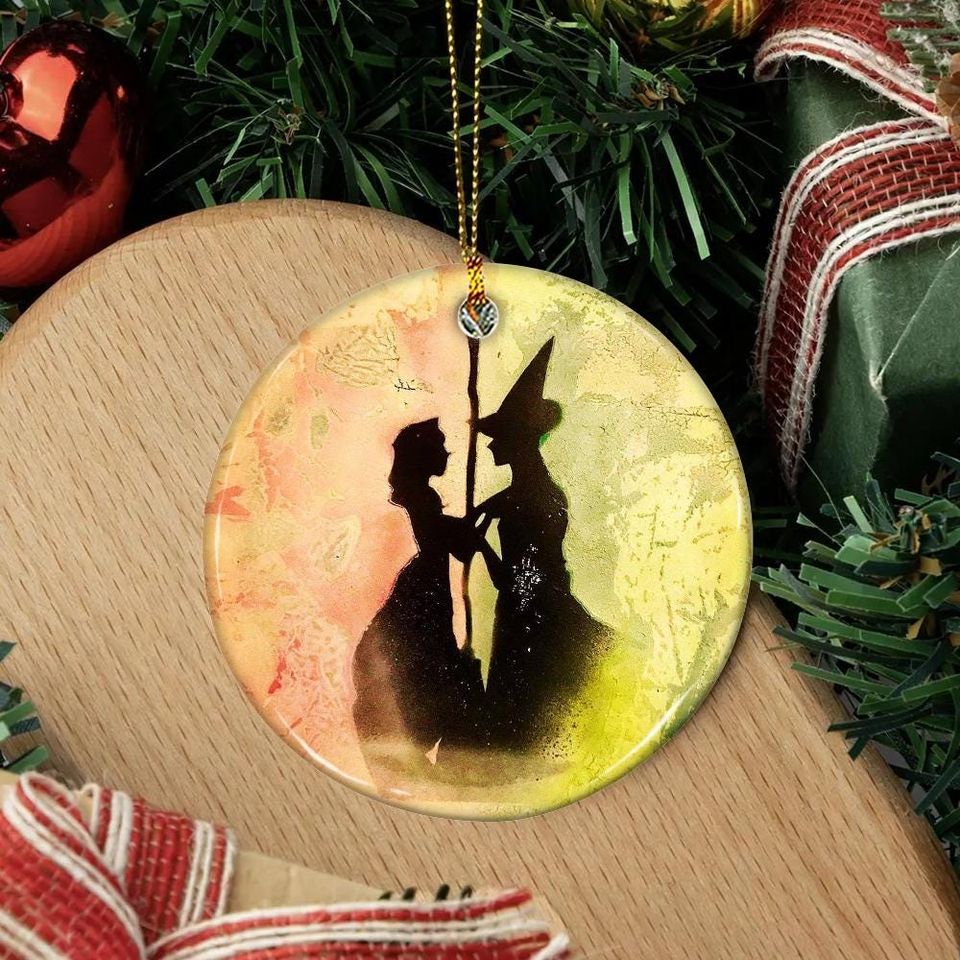 Wicked Ceramic Ornament, Broadway Musical Gift, Christmas Decoration, Friends Gift, Xmas Ornament