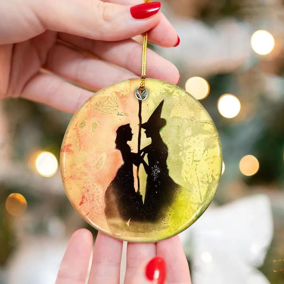 Wicked Ceramic Ornament, Broadway Musical Gift, Christmas Decoration, Friends Gift, Xmas Ornament